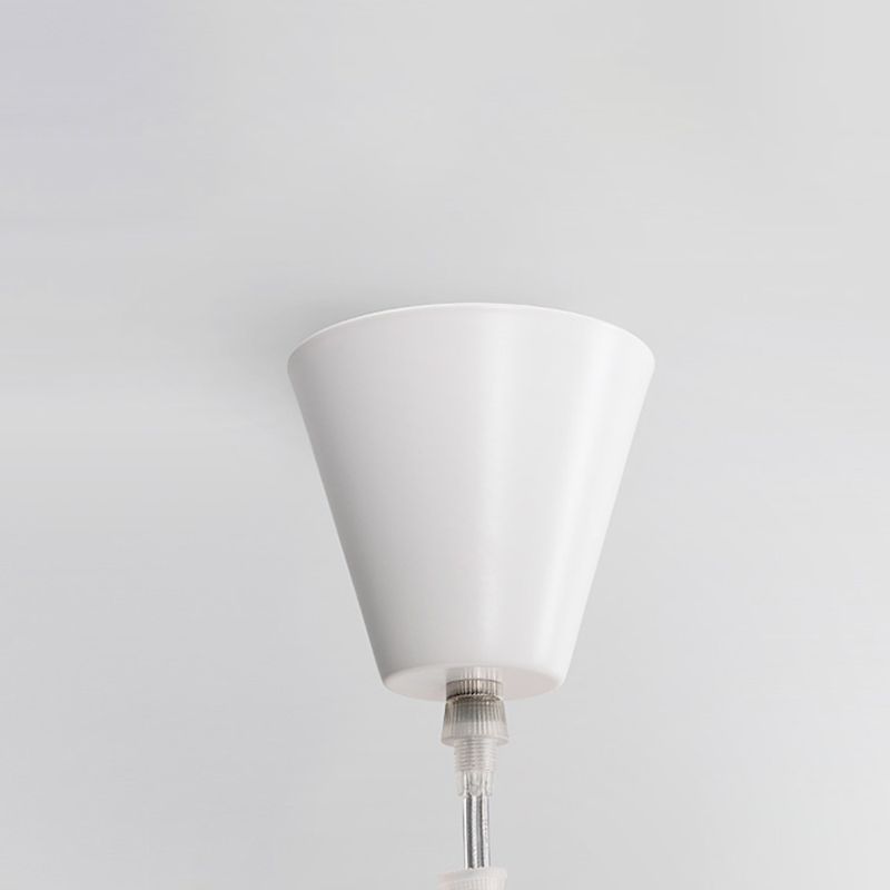 Estilo contemporáneo Geométrico Luz de comedor de comedor accesorio de iluminación de dormitorio en blanco