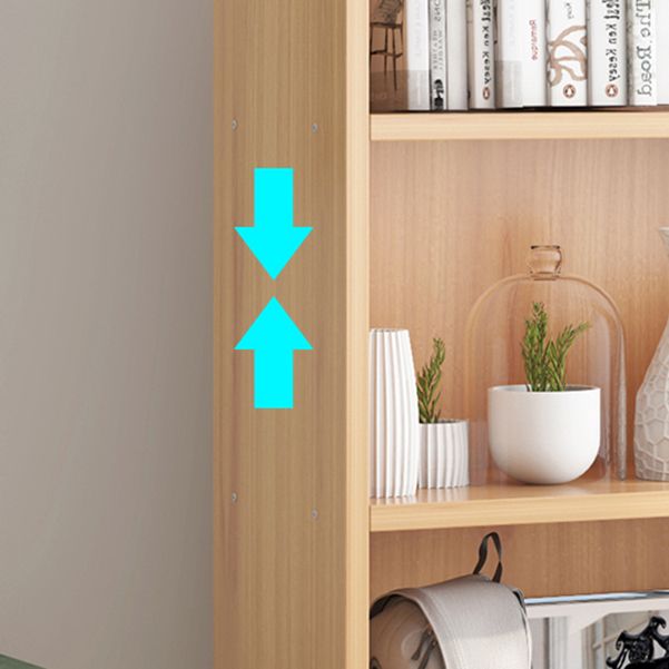 Closed Back Engineered Wood Shelf Bookcase Floor Contemporary Bookshelf with Shelves