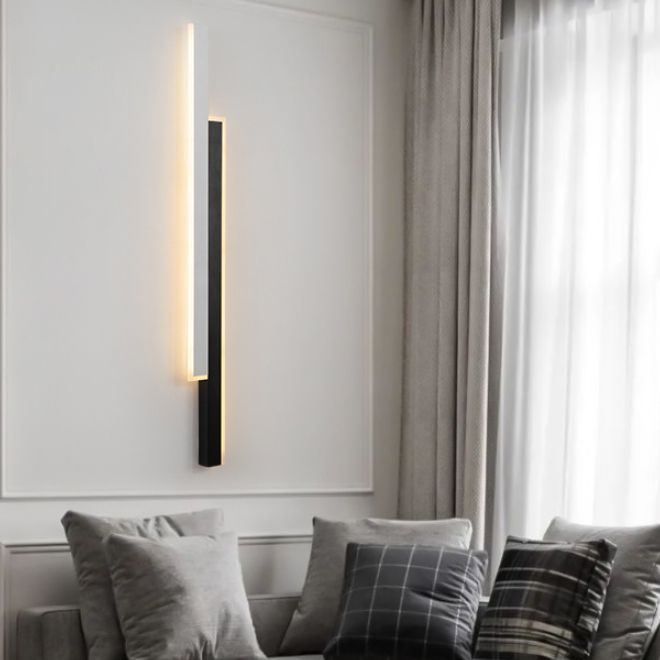 Contemporary Style Linear Wall Mounted Lamps Metal 2 Lights Wall Mounted Lights