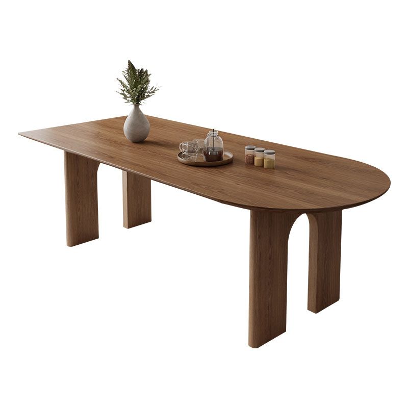 Modern Style Dining Table Solid Wood 4 Legs Dinner Table for Dining Room