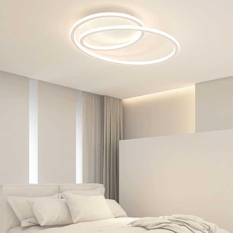 Linear Shape Ceiling Fixture Modern Style Metal 1 Light Ceiling Mounted Light