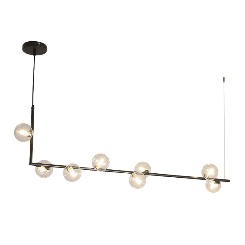 Globe Dinning Room Island Pendant Light Glass Minimalist Island Lighting Fixture