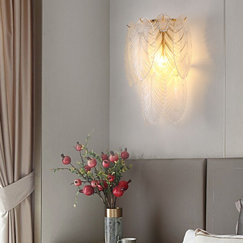 Geometric Sconce Light Fixture Modern Crystal Wall Light for Bedroom