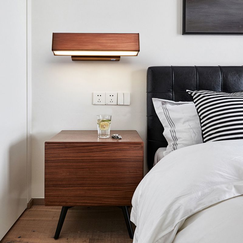 Square Shape Metal Wall Light Modern 1-Light Wall Mounted Light Fixture