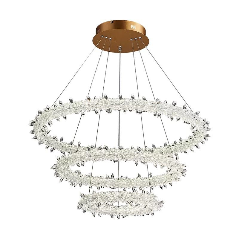 Moderner Stil klarer Kristallgehängnisbeleuchtung 1-Licht-Orbikularleuchterlampe