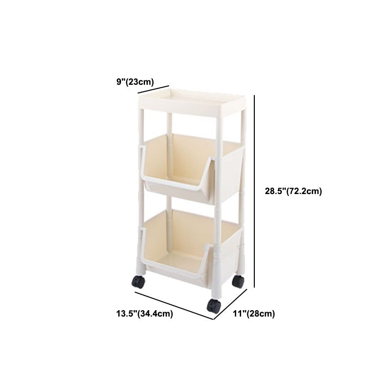 Urban Closed Back Shelf Bookcase Plastic/Acrylic Bookshelf with Caster