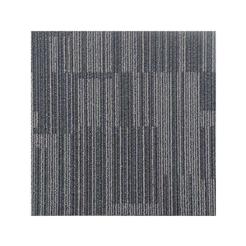 Carpet Tile Non-Skid Fade Resistant Striped Loose Lay Carpet Tiles Living Room