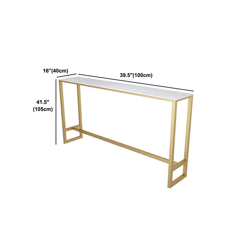Glam Style 1/2/7 Pieces Faux Marble Bar Table Set Fixed Table Counter Set for Home Use