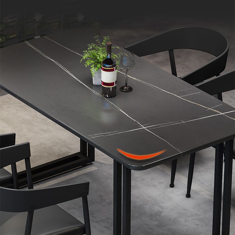 Modern 1/3/7 Pieces Dining Set Rectangle Stone Dining Table for Cafe