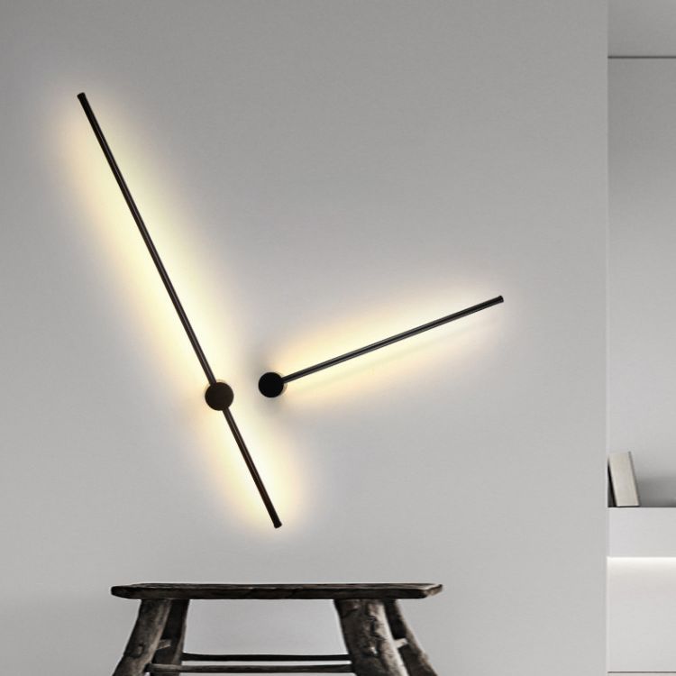 Lámpara de pared lineal LED de silicona en lámpara de pared de aluminio de estilo creativo moderno