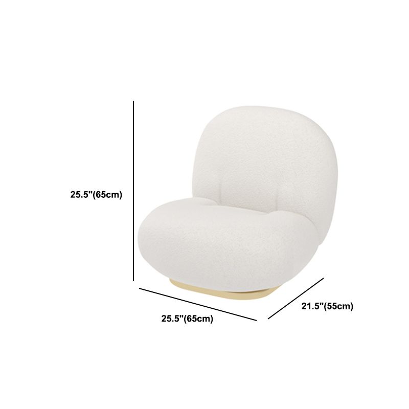 Contemporary Wool Sofa Armless Tight Back Sofa in Beige For Living Room