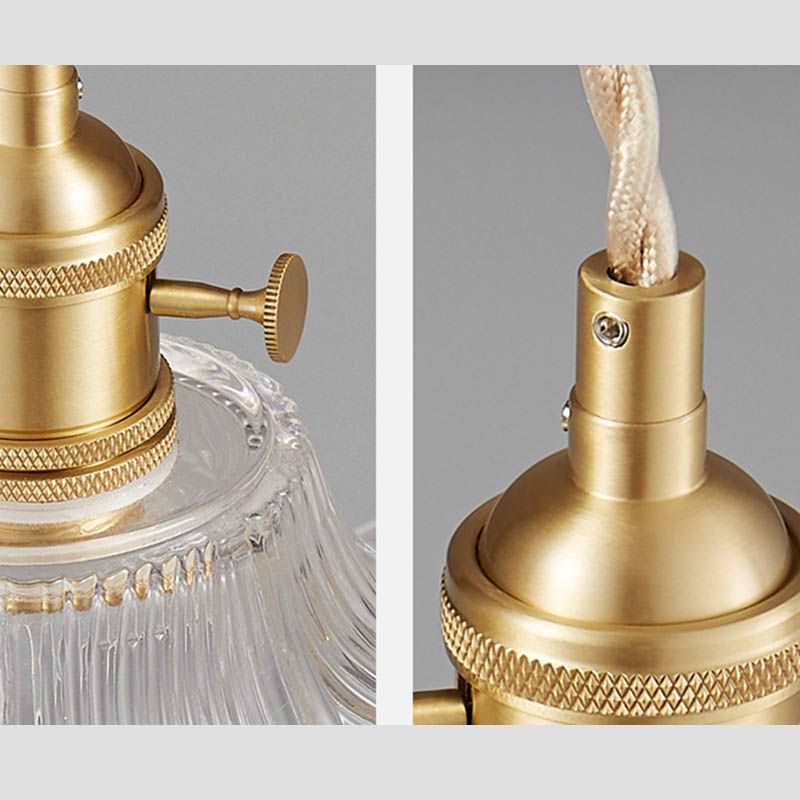 Lampada a sospensione a sospensione a testa singola ottone per cucina il ristorante da cucina