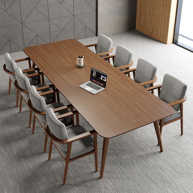 Pine Wood Top Dining Table Contemporary Dining Table with 4 Legs