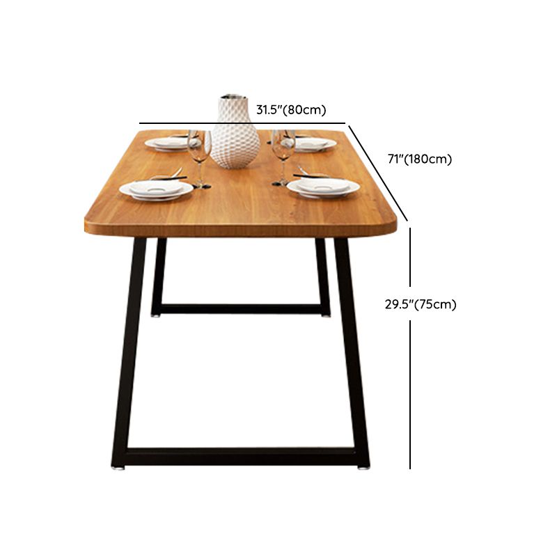 Industrial 1/2/5 Pieces Furniture Solid Wood Rectangle Dining Table Set in Brown