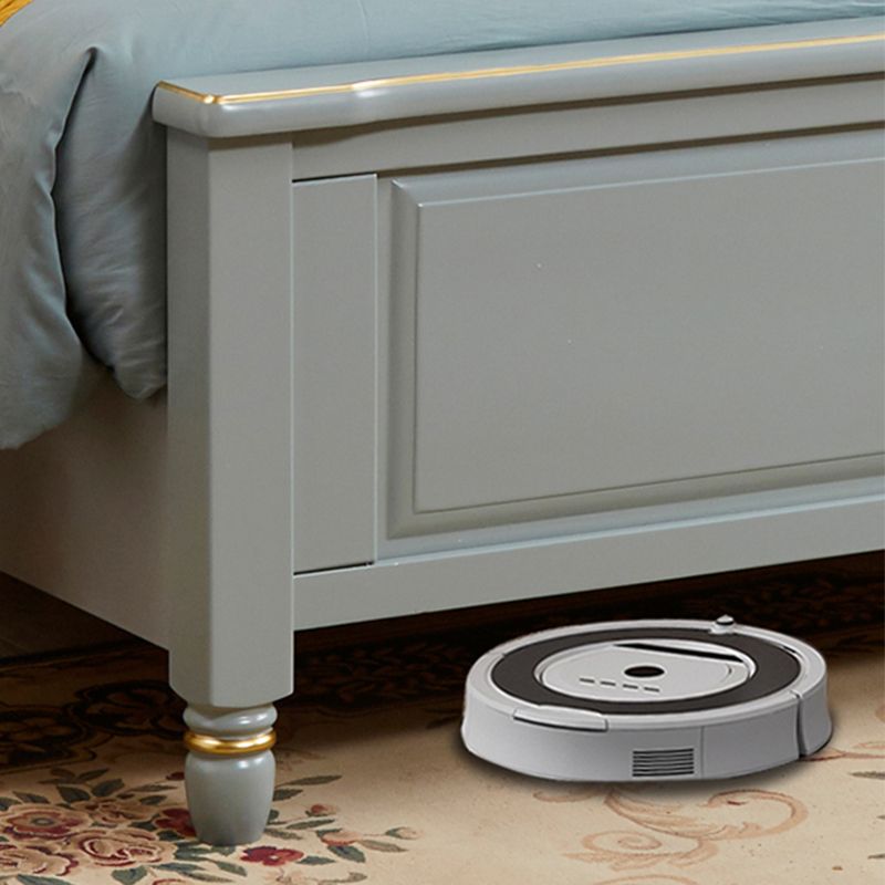 Contemporary Solid Wood Standard Bed with Camelback Headboard