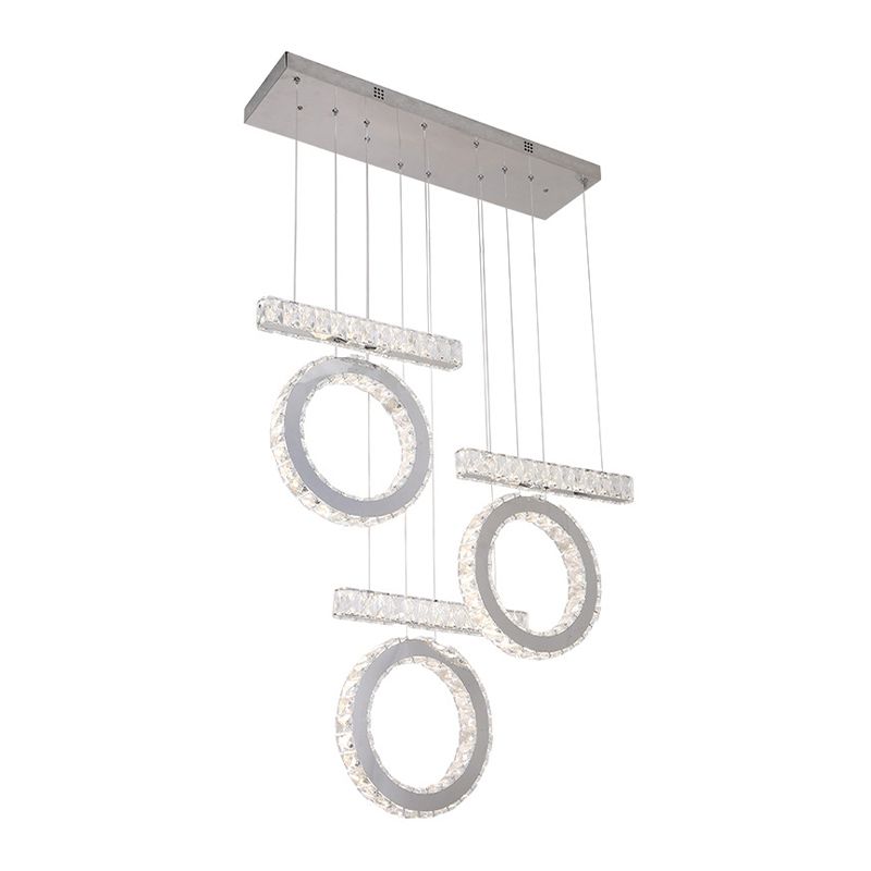 Cartas LED PARTIVO Multi-luz Minimalista Cristal transparente Luz de techo colgante sobre la mesa