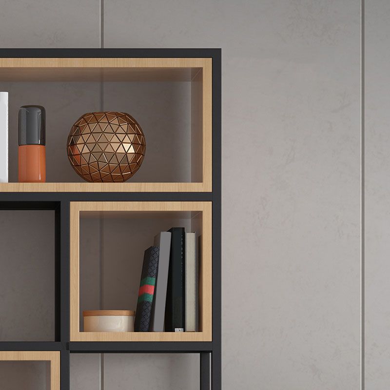 Geometric Shelf Bookcase Contemporary Metal Bookcase for Office