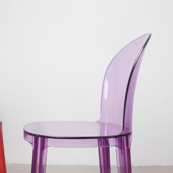 Acrylic Contemporary Kitchen Armless Chairs 16.1" Wide Parsons Chair
