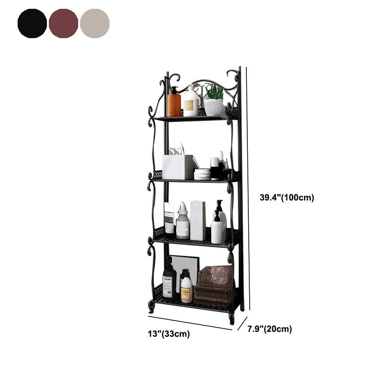 Modern Metal Vertical Shelf Bookcase Open Bookshelf for Bedroom