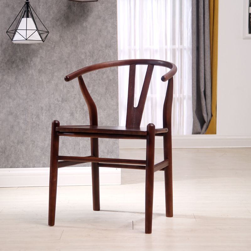 Chaise de bras de salle à manger de style contemporain en bois