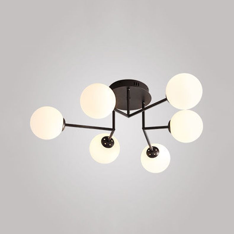 Sputnik Semi Flush Plafond Licht Moderne Glas Woonkamer Semi Flush Mount