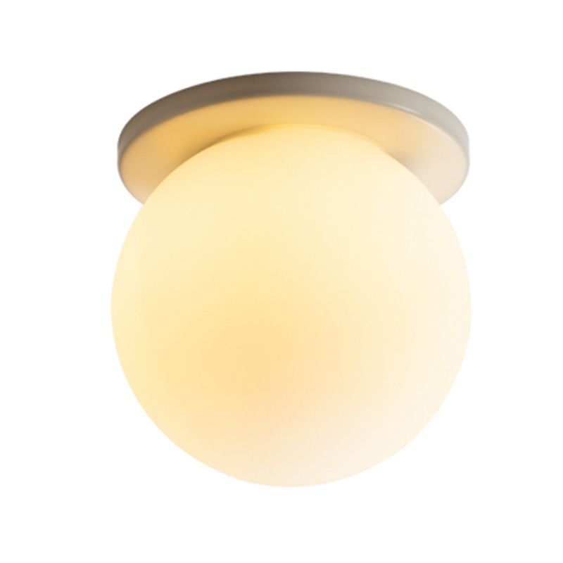 Glaskugelförmige Deckenbefestigung Minimalistische weiße Deckenbefestigung Leuchte