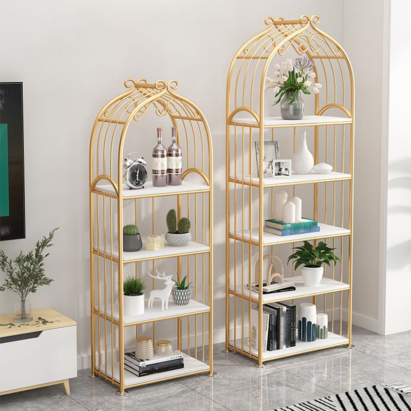 Gold Standard Bookcase Contemporary Metal Open Back Bookshelf