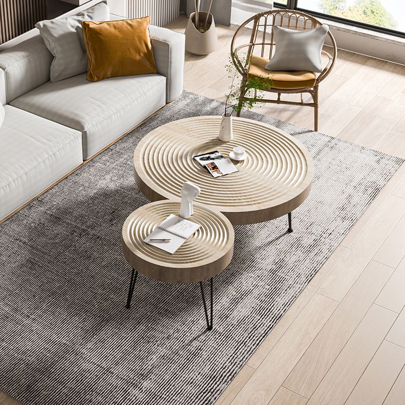 Round Wooden Coffee Table North European 3 Legs Coffee Table