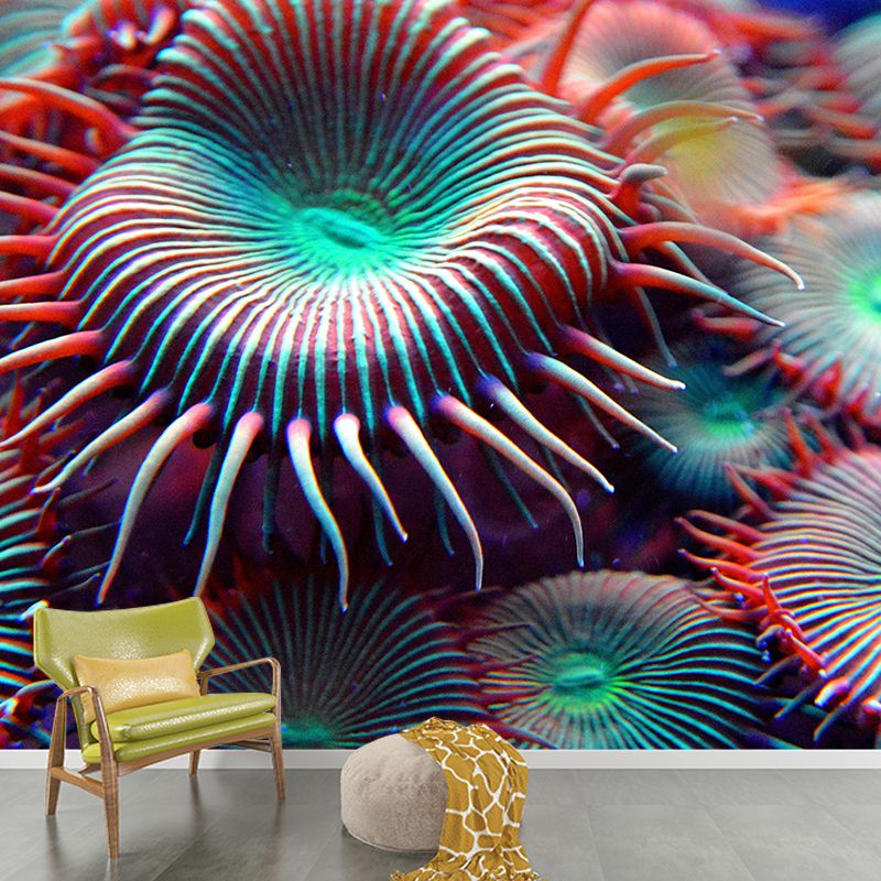 Photography Wall Mural Coral Patterned Living Room Wall Mural