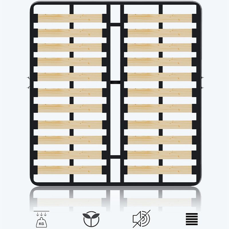 37.4" Tall Glam Panel Bed Wood and Upholstered Standard Bed in White