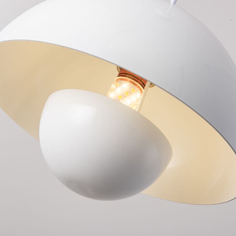 Round Shape Metal Hanging Light Nordic Macarons 1-Light Hanging Mounted Light