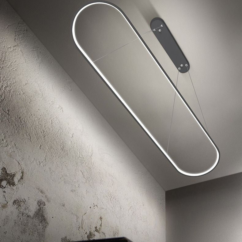 Oval Island Pendant Lights Ultra-Contemporary Acrylic Island Pendant Lights for Restaurant