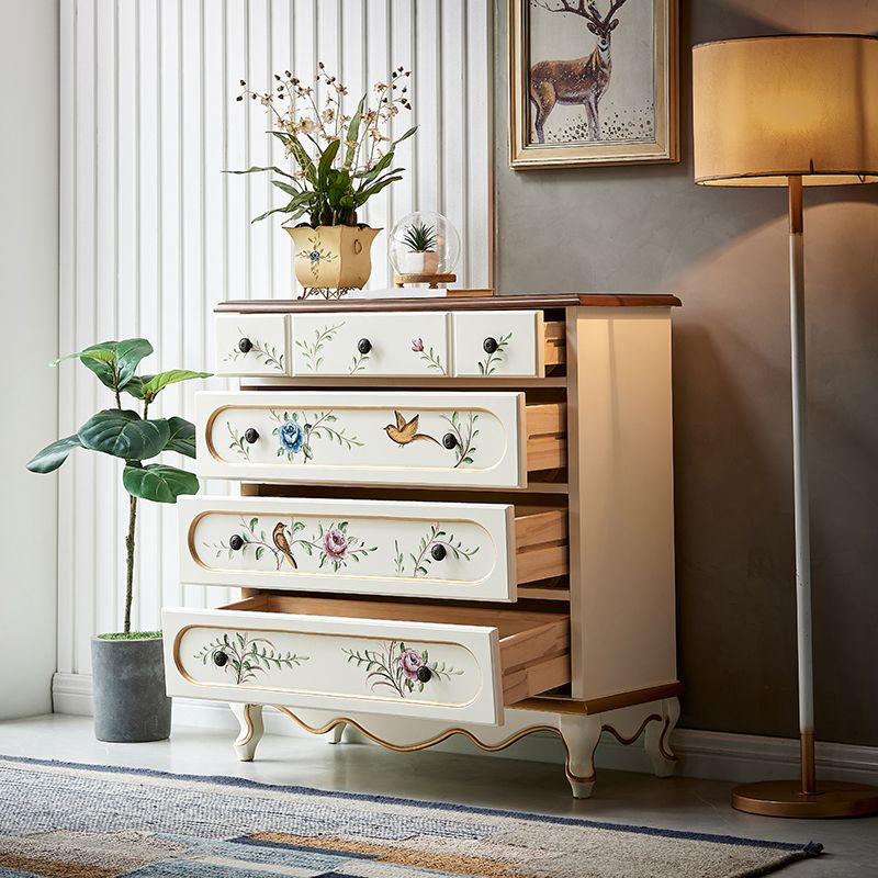 American Traditional Storage Chest Dresser Wooden Dresser with Drawers