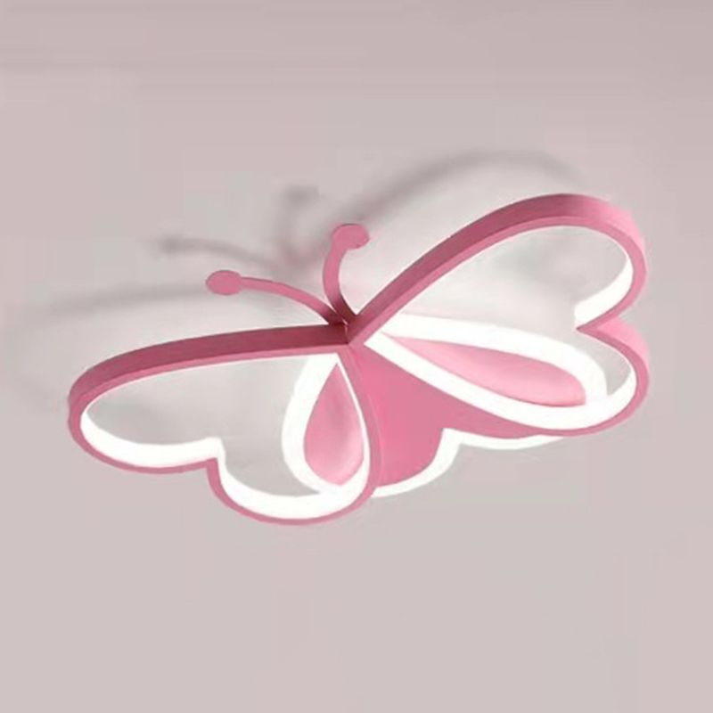 Mariposa cerca de la lámpara de techo estilo moderno lámpara de techo de metal LED para dormitorio
