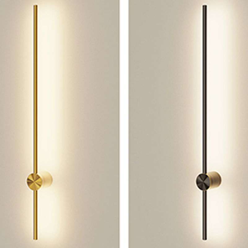 Modern Style Linear Shape Wall Sconce Metal 2 Light Wall Lighting for Bedroom