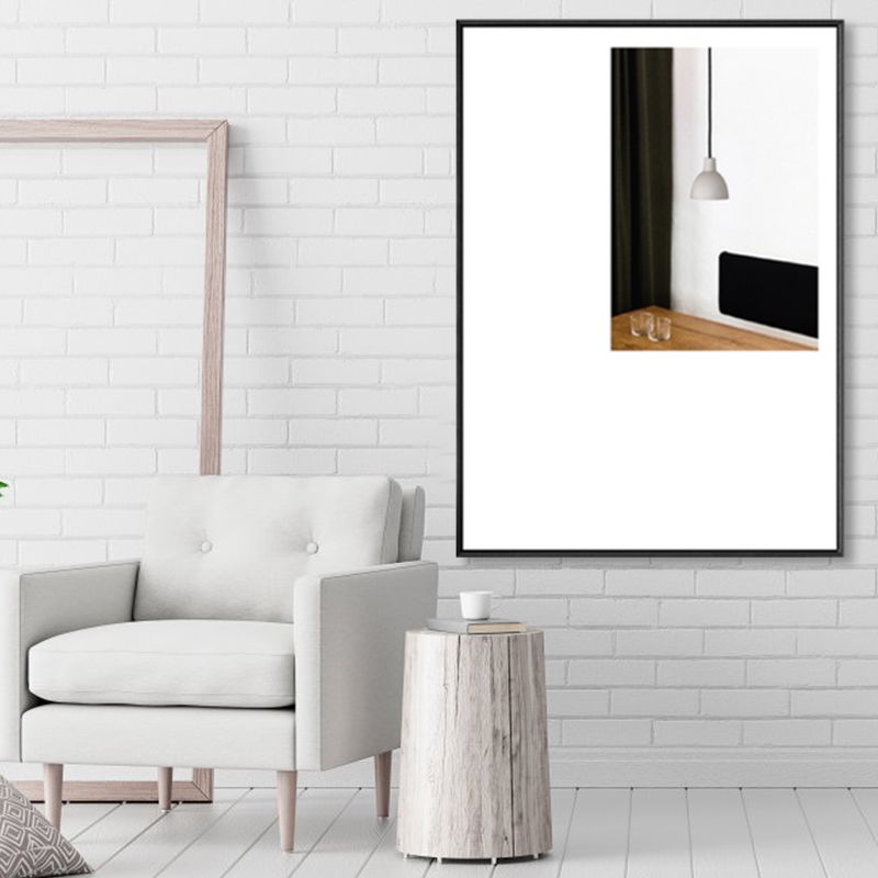 Still Life Wall Art Contemporary Textured Living Room Canvas Print in Light Color