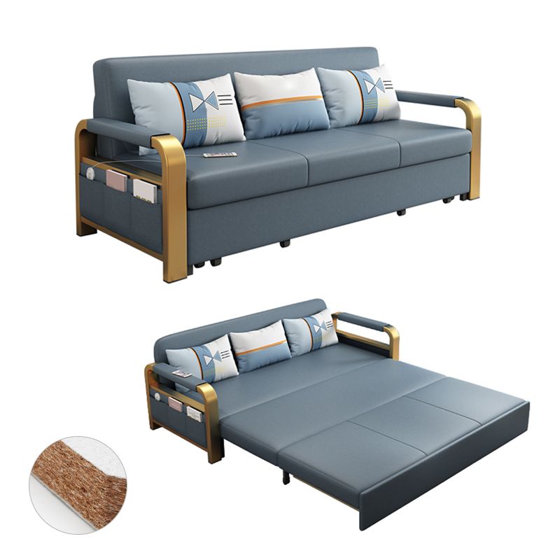 Pillow Included Futon Sofa Bed Square Arms Futon Sleeper Sofa