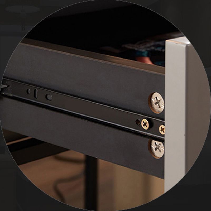 Square Metal with Multi-color Choice Wood Countertop Nightstand