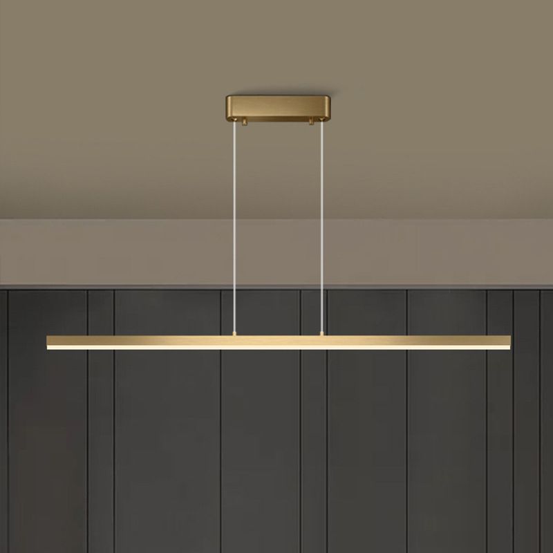 Lineair eiland hanglampen moderne acryl kroonluchter verlichtingsarmaturen voor restaurant