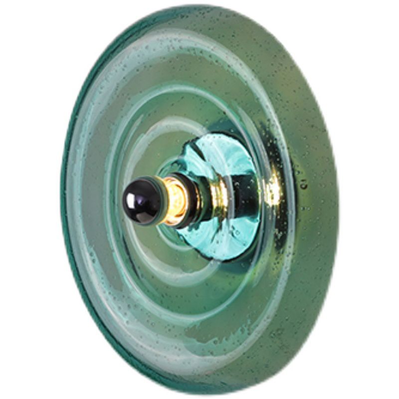 Luminaires de type appicing rond en verre de style moderne 1 lampe de montage mural lumineux