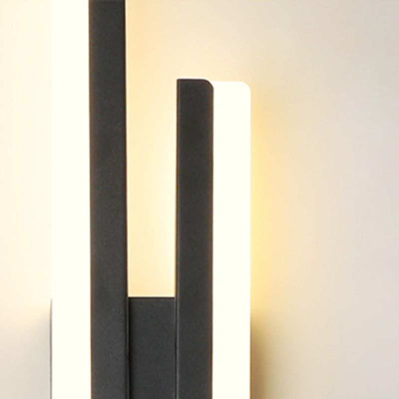 2 luces Luz de pared Acrílico Minimalista LED Pared Spl Donce en negro para sala de estar
