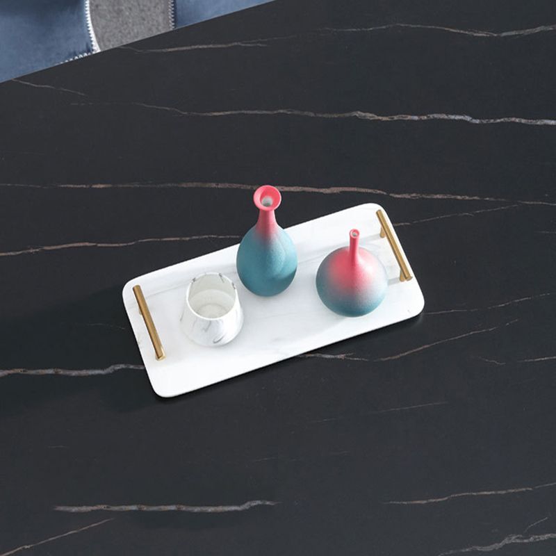 Stone Square Accent Side Table 20.87-In Tall Abstract Side End Table