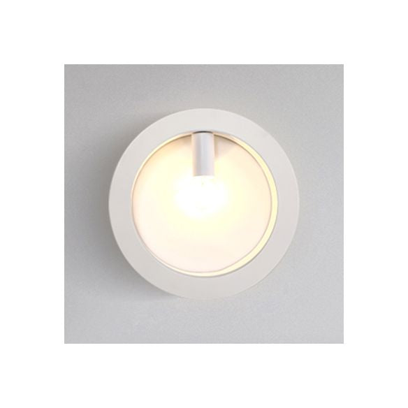 Tombre cuadrado/redondeo Iluminación de pared de baño 1 Lámpara de apliques de pared elegante y elegante en negro/blanco