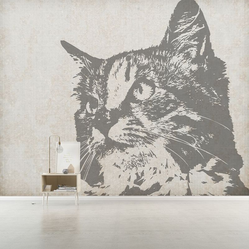 Eco-friendly Illustration Wall Mural Wallpaper Animals Decoration Sitting Room Wall Mural