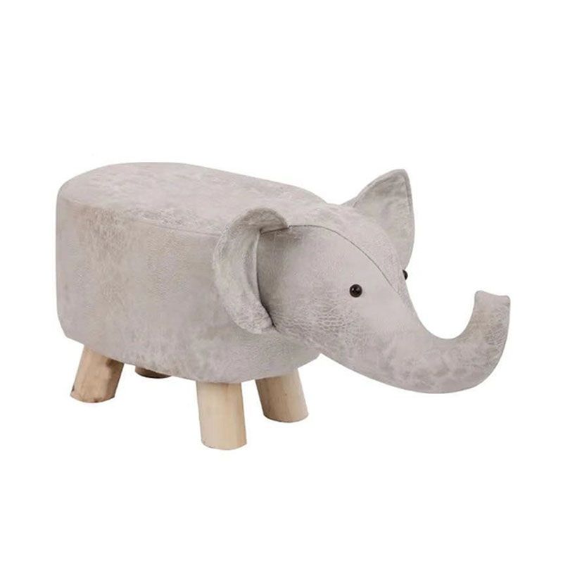 Contemporary Specialty Pouf Faux Leather Upholstered Ottoman