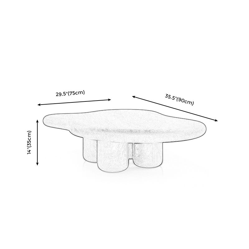 Modern Glass Steel Coffee Table with Four Legs Cocktail Table for Living Room