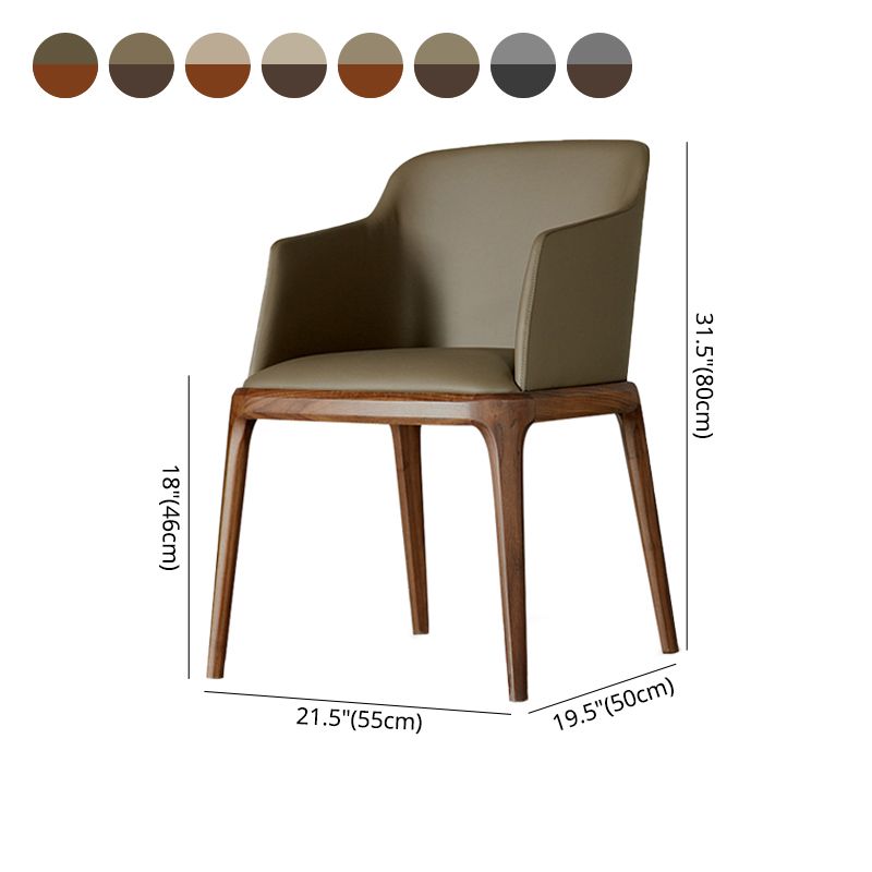 Sillas de comedor de madera de estilo moderno, sillas laterales con brazo para cocina