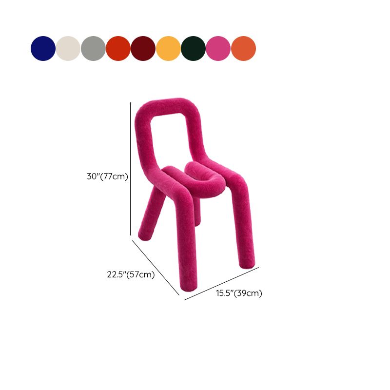 Home Fabric Side Chair Designer Style Open Back Armless Chair Set