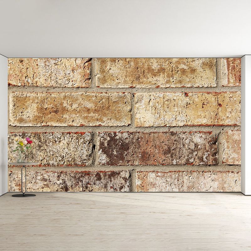 Retro Style Brick Mural Wallpaper for Sitting Room Decoration Moisture Resistant