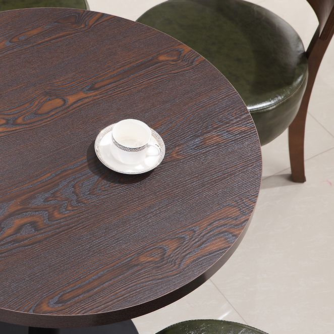 Mesa de comedor de estilo industrial Mesa de comedor de madera con base de metal para comedor